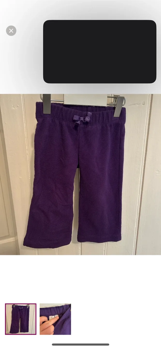 Children’s place Purple Fleece Pants (12-18M)