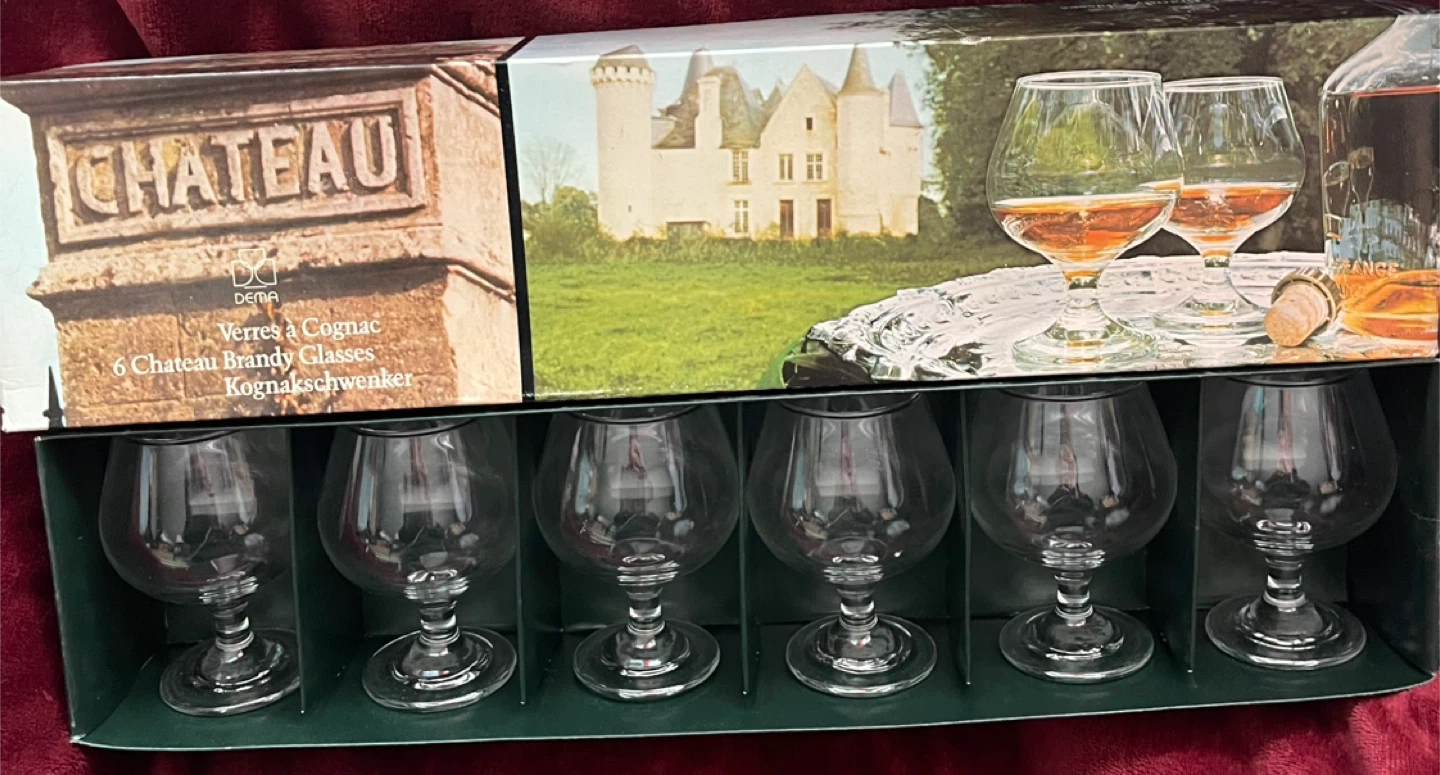 Chateau Brandy Glasses, Set of 6, New in Box - photo 3