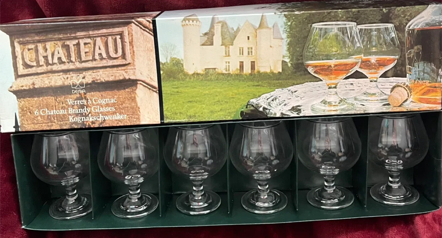 Chateau Brandy Glasses, Set of 6, New in Box image indicator(3)