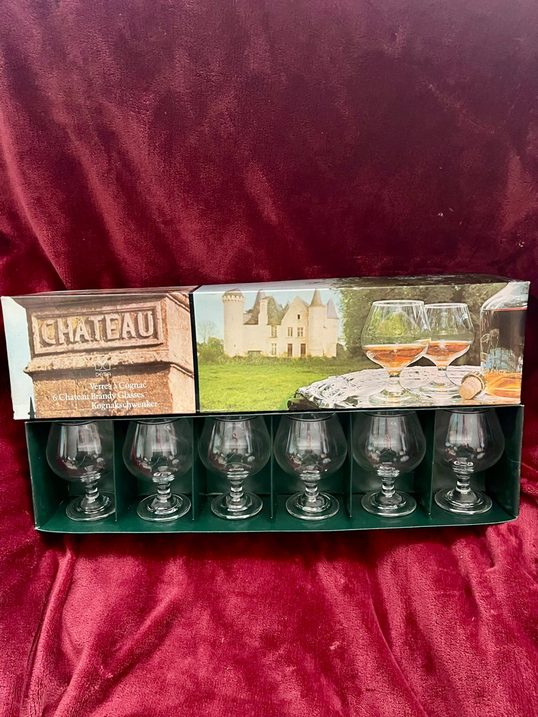 Chateau Brandy Glasses, Set of 6, New in Box - photo 4