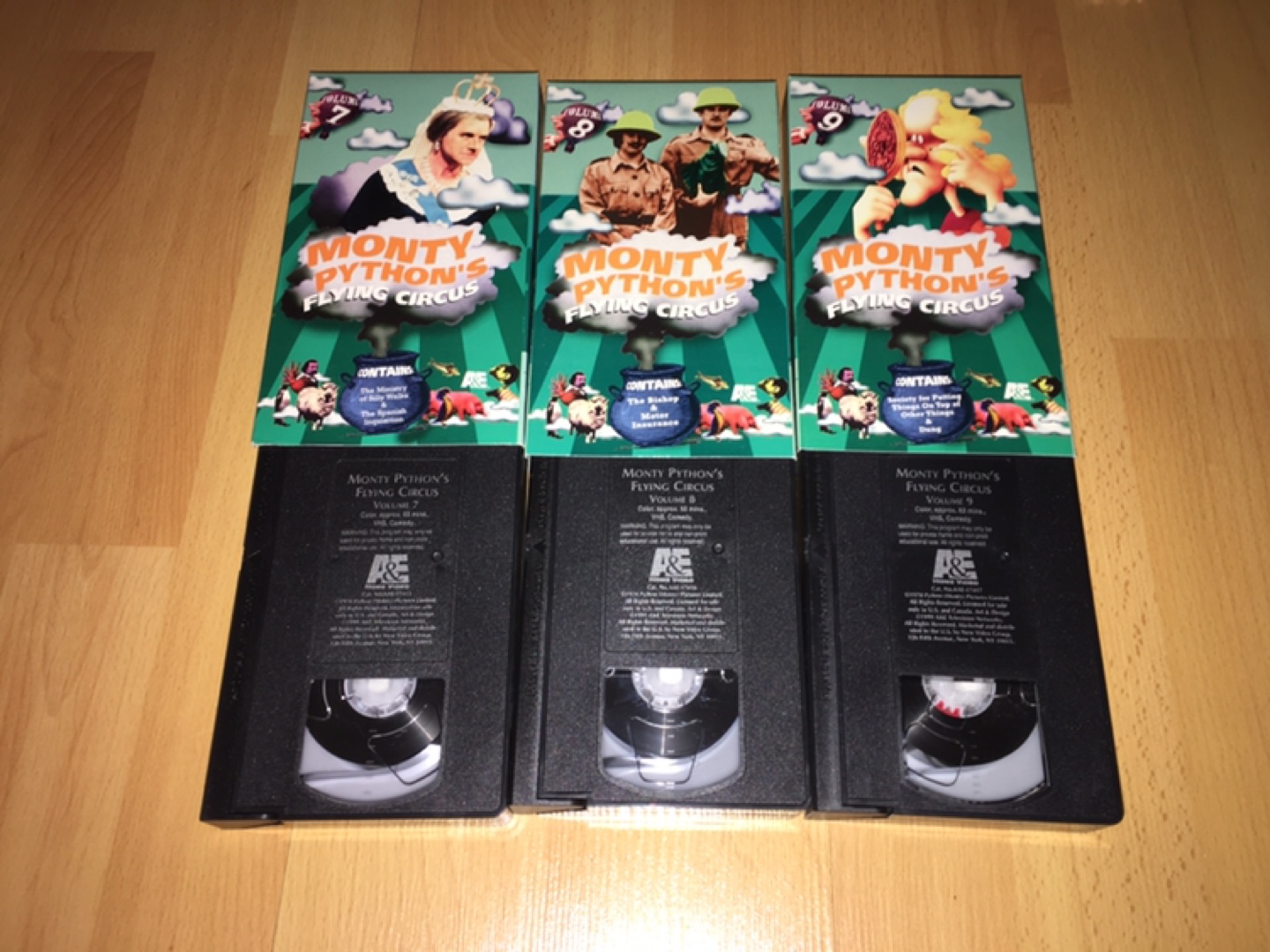 3 Monty Python's Flying Circus VHS Tapes - Volumes 7, 8, 9 - photo 2