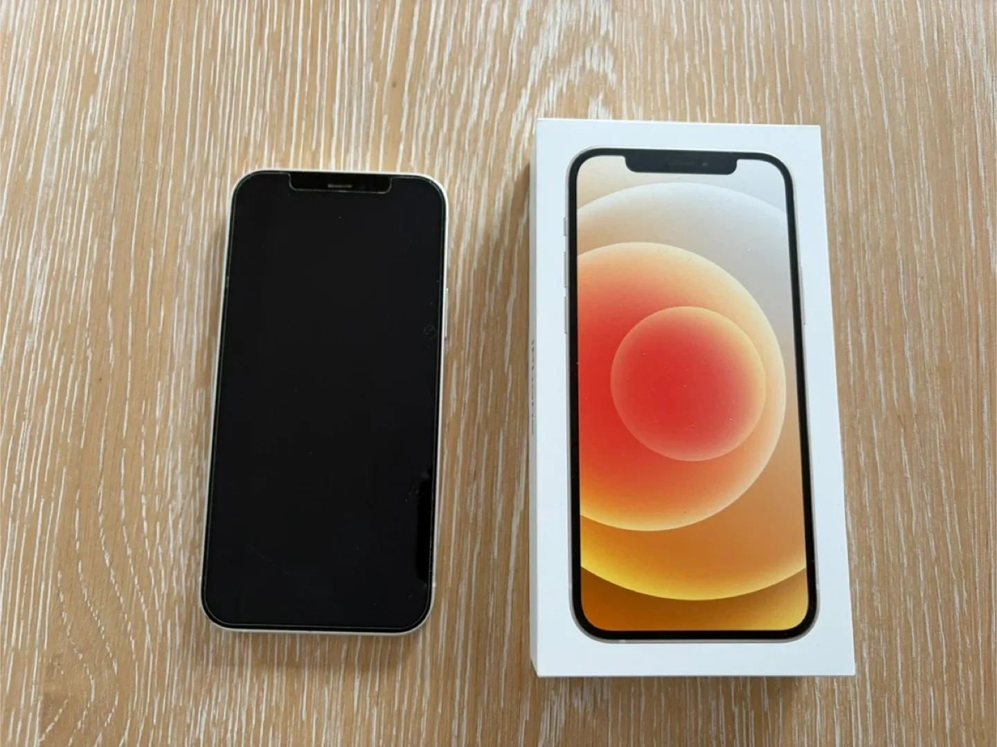 Unlocked iPhone 12 64GB White + 5 Screen Protectors