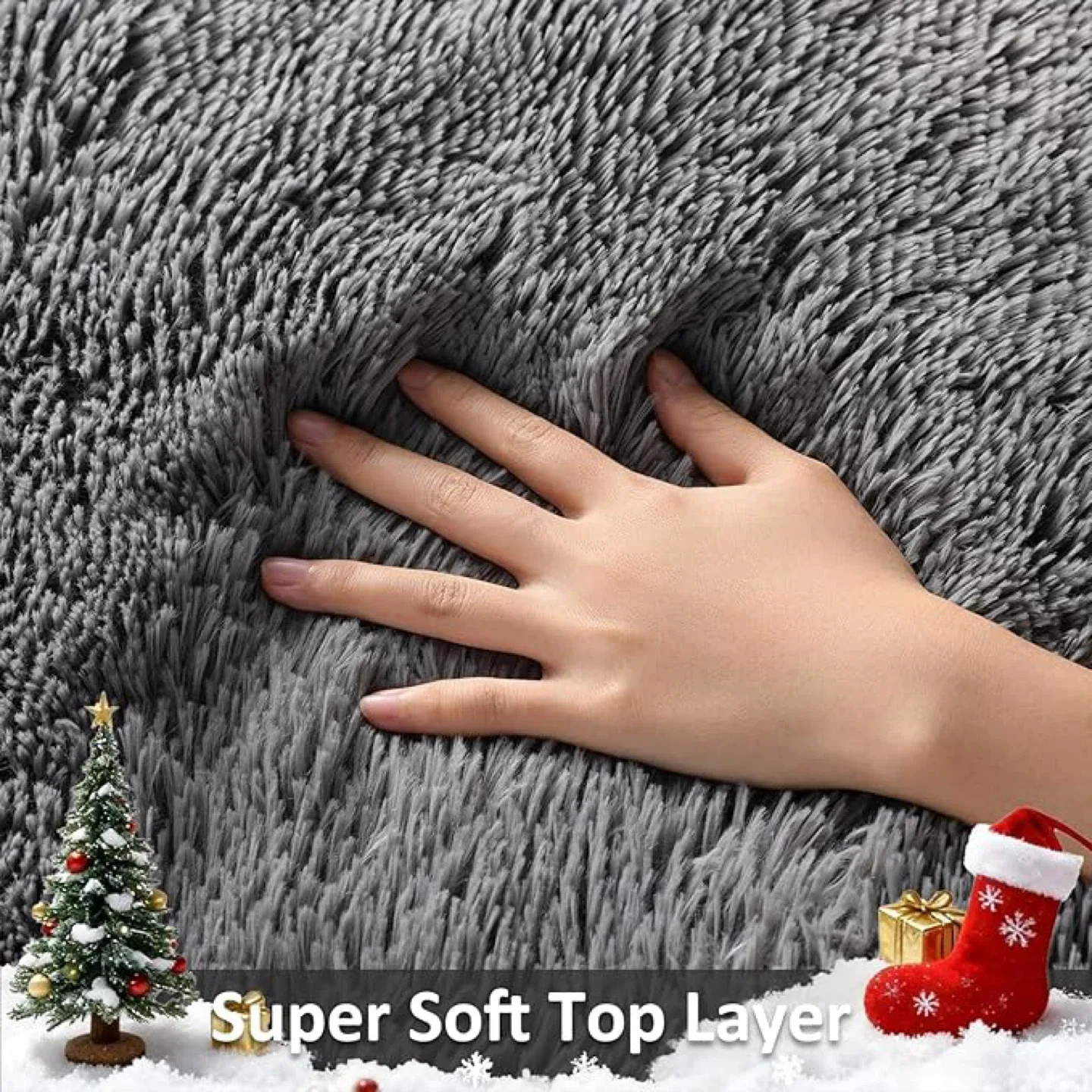 4x6 Super Soft Grey Area Rug image indicator(2)