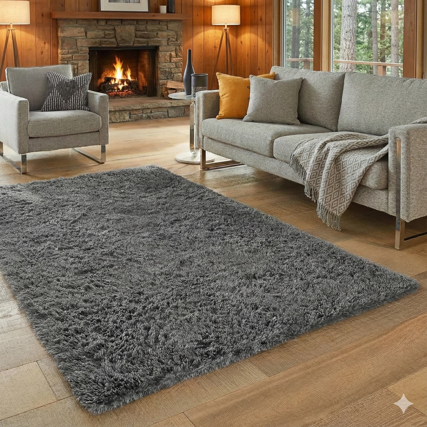 4x6 Super Soft Grey Area Rug