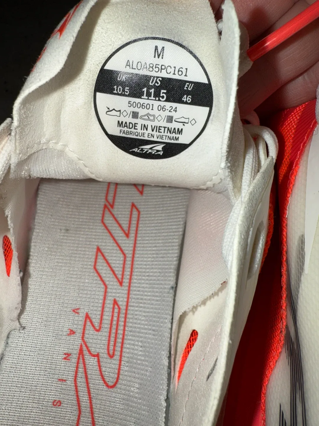 ALTRA Vanish Carbon 2 - Men's White / Coral - Size 11.5 image indicator(5)