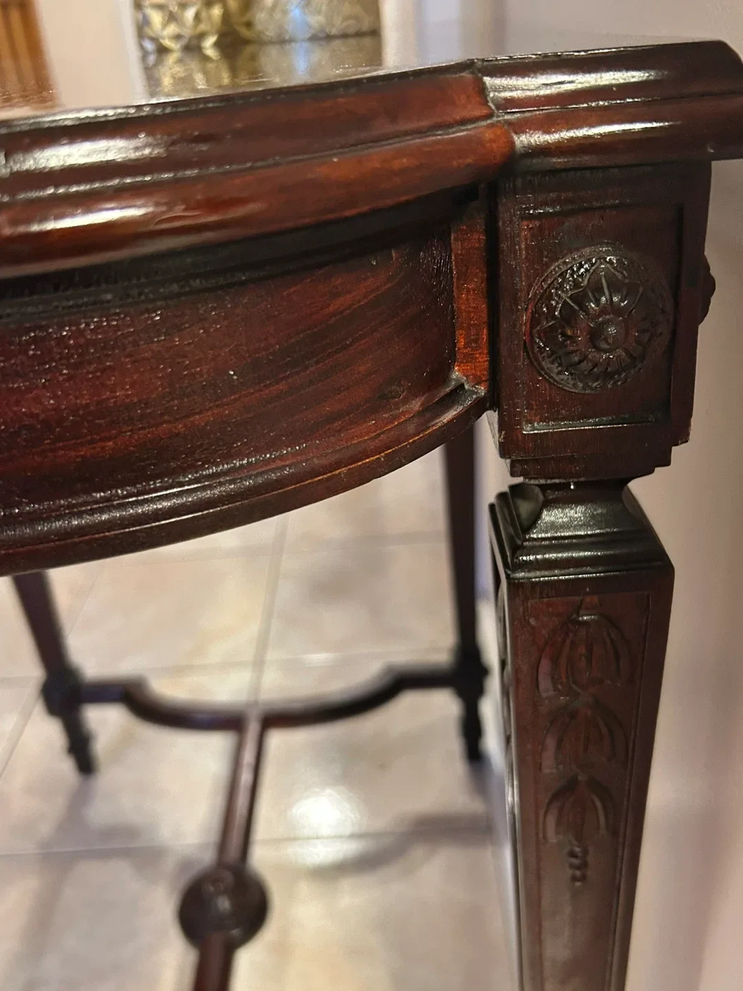 Antique Style Mahogany Side / Consol Table image indicator(5)