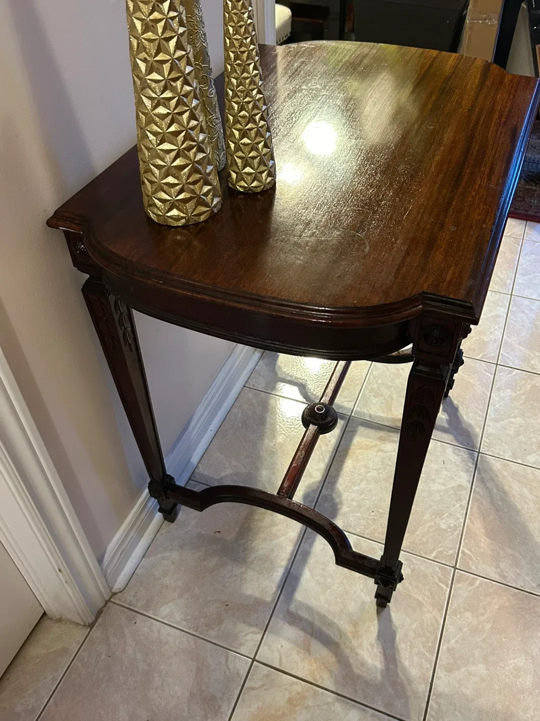 Antique Style Mahogany Side / Consol Table image indicator(6)