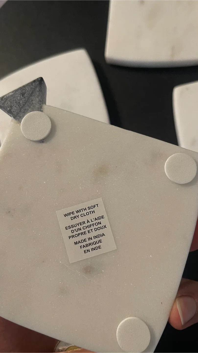 Marble ceramics Coasters - Set of 4  #Cleanout image indicator(2)