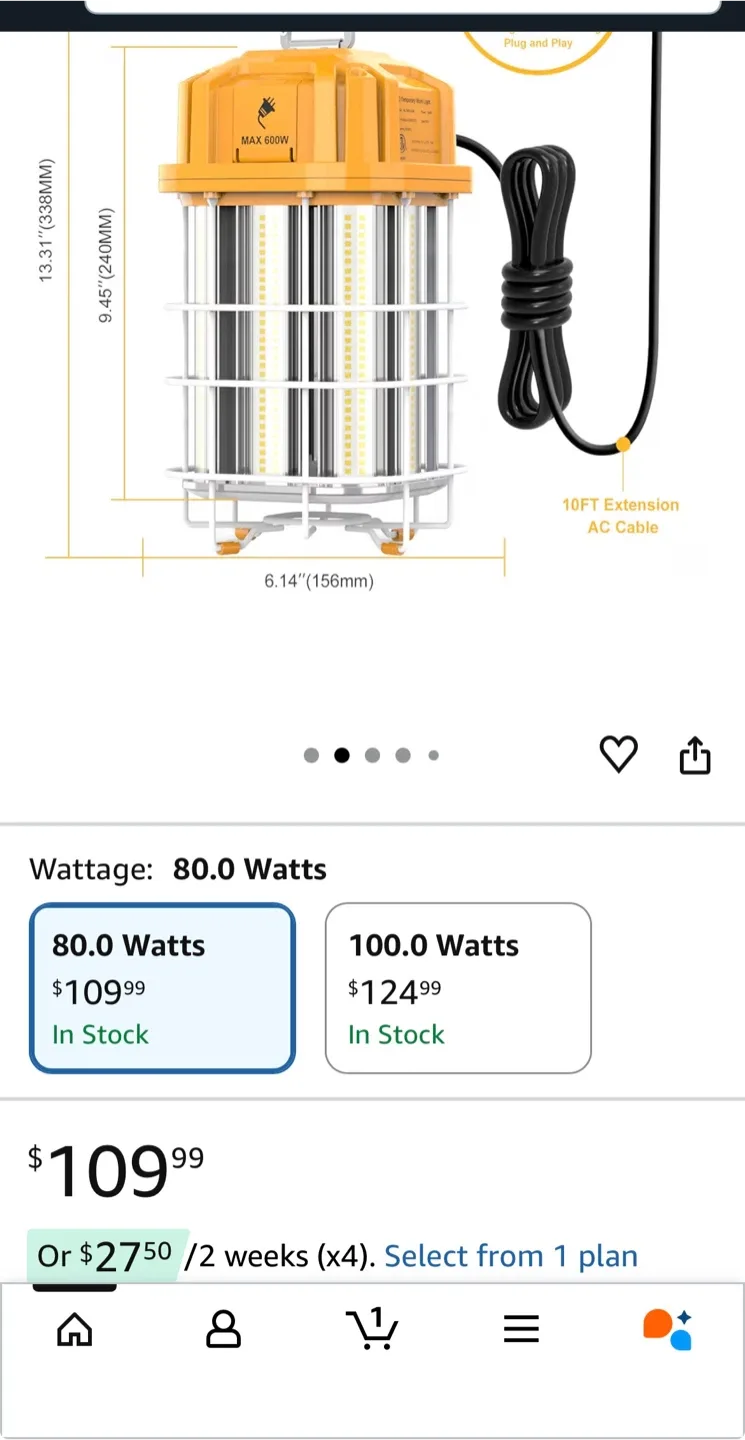 NUOGUAN 80W LED Temporary Work Light image indicator(2)