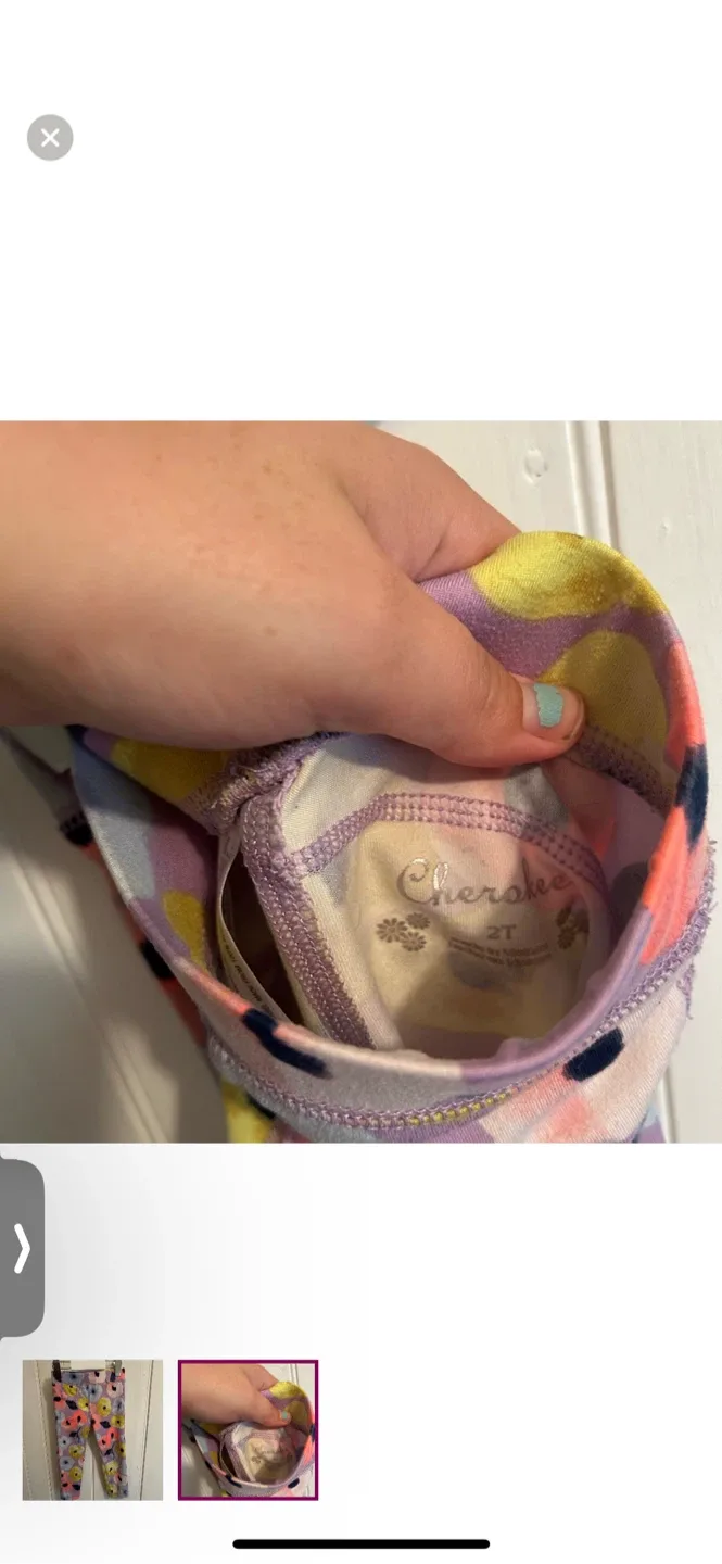 Cherokee 2T Floral Print Leggings image indicator(2)