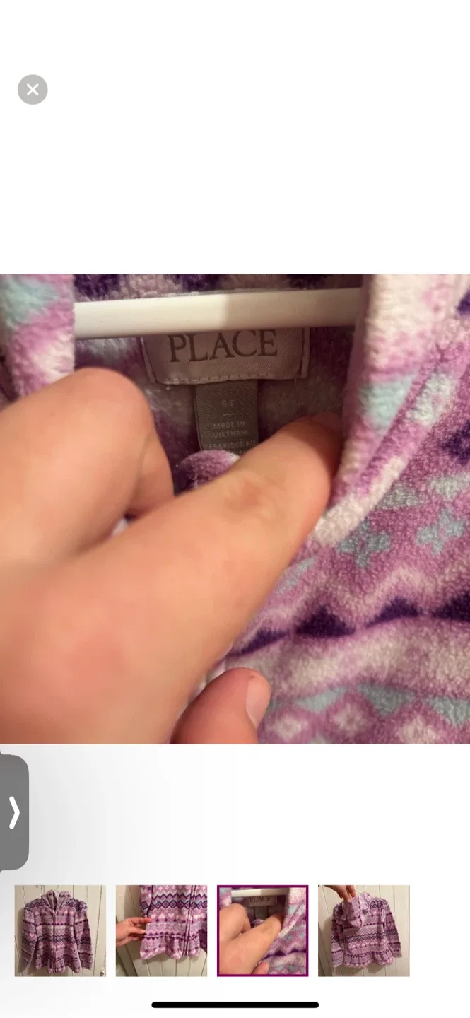 The Children's Place 3T Fleece Zip-Up Hoodie image indicator(3)