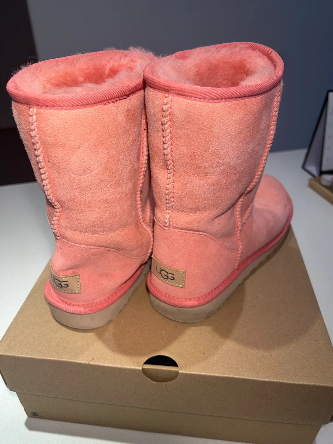 UGG Classic Short Boots, Pink, Size 8 image indicator(6)
