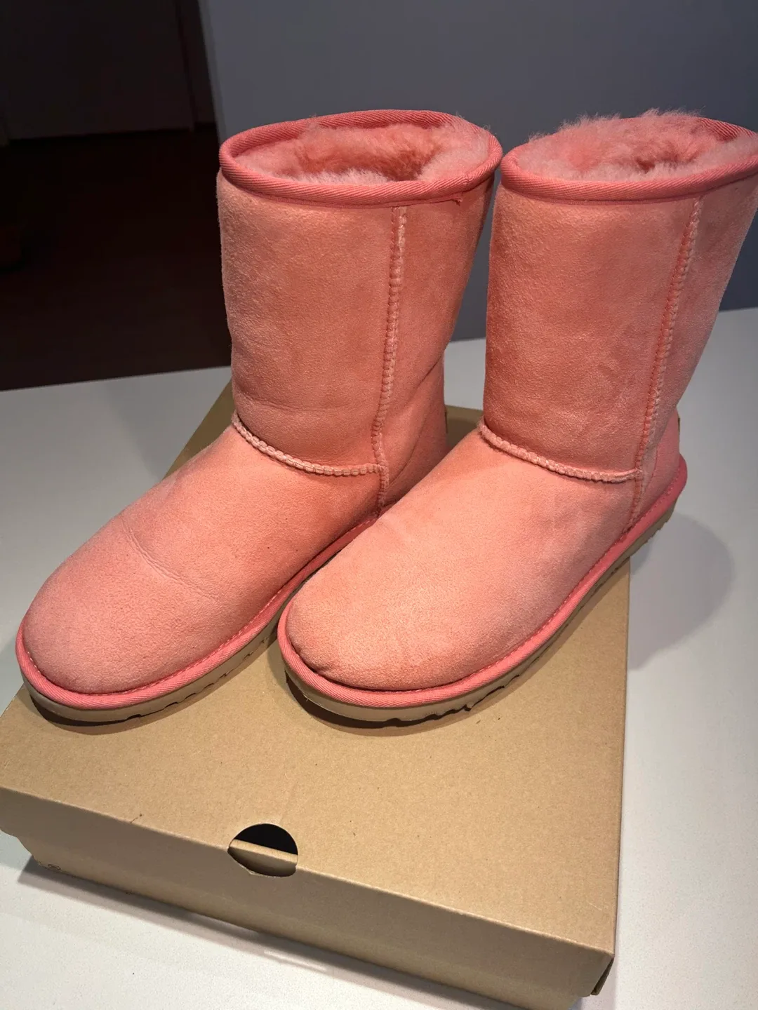 UGG Classic Short Boots, Pink, Size 8 image indicator(2)
