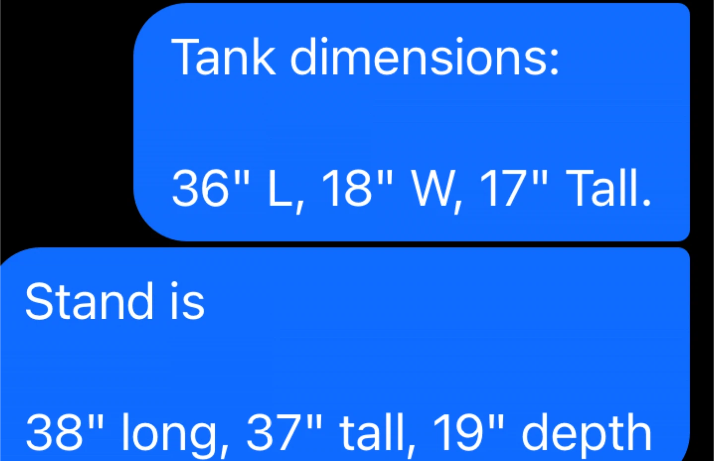 Aquarium Tank with Stand - 36" x 18" x 17" - photo 4