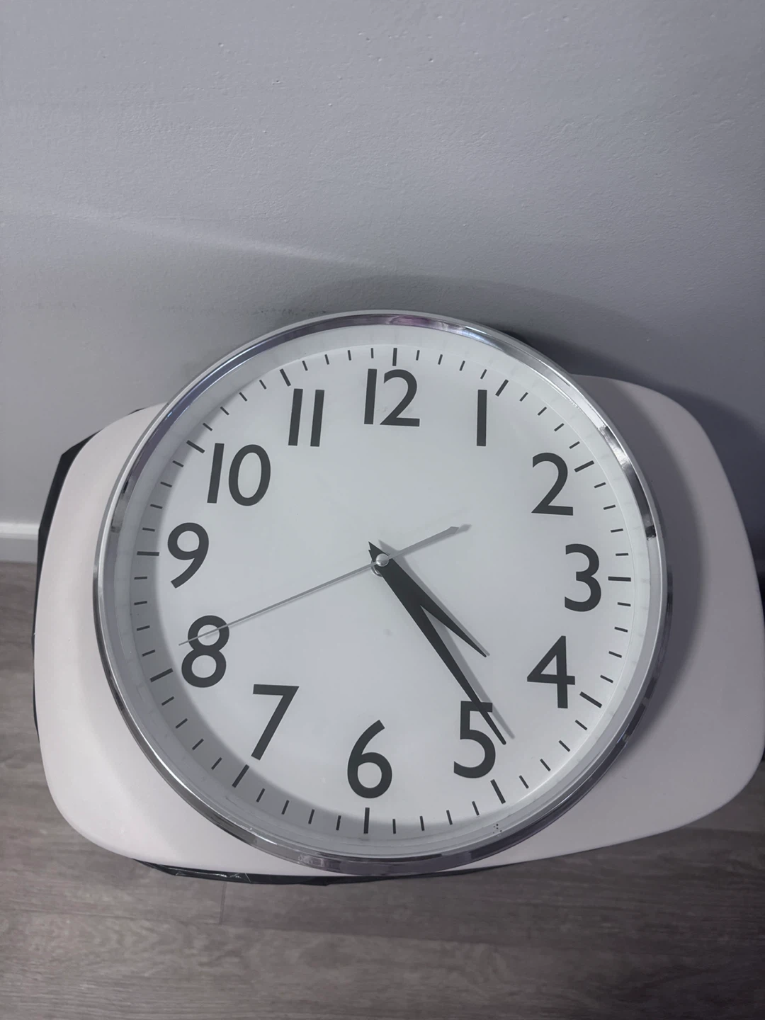 Large White Wall Clock - 20 inch Diameter
