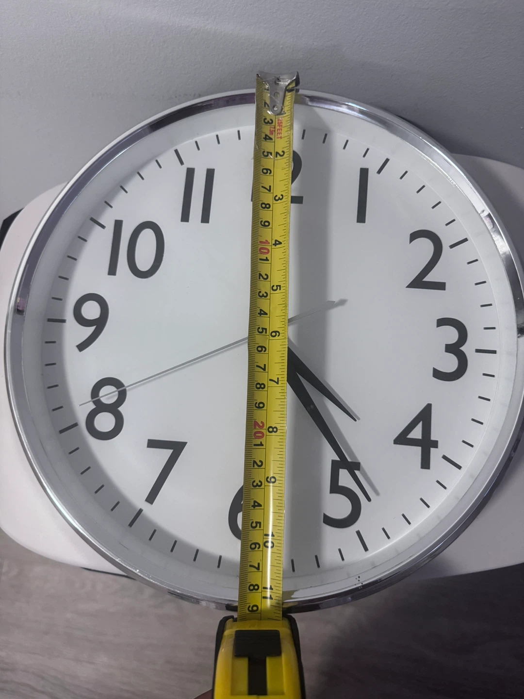 Large White Wall Clock - 20 inch Diameter - photo 2