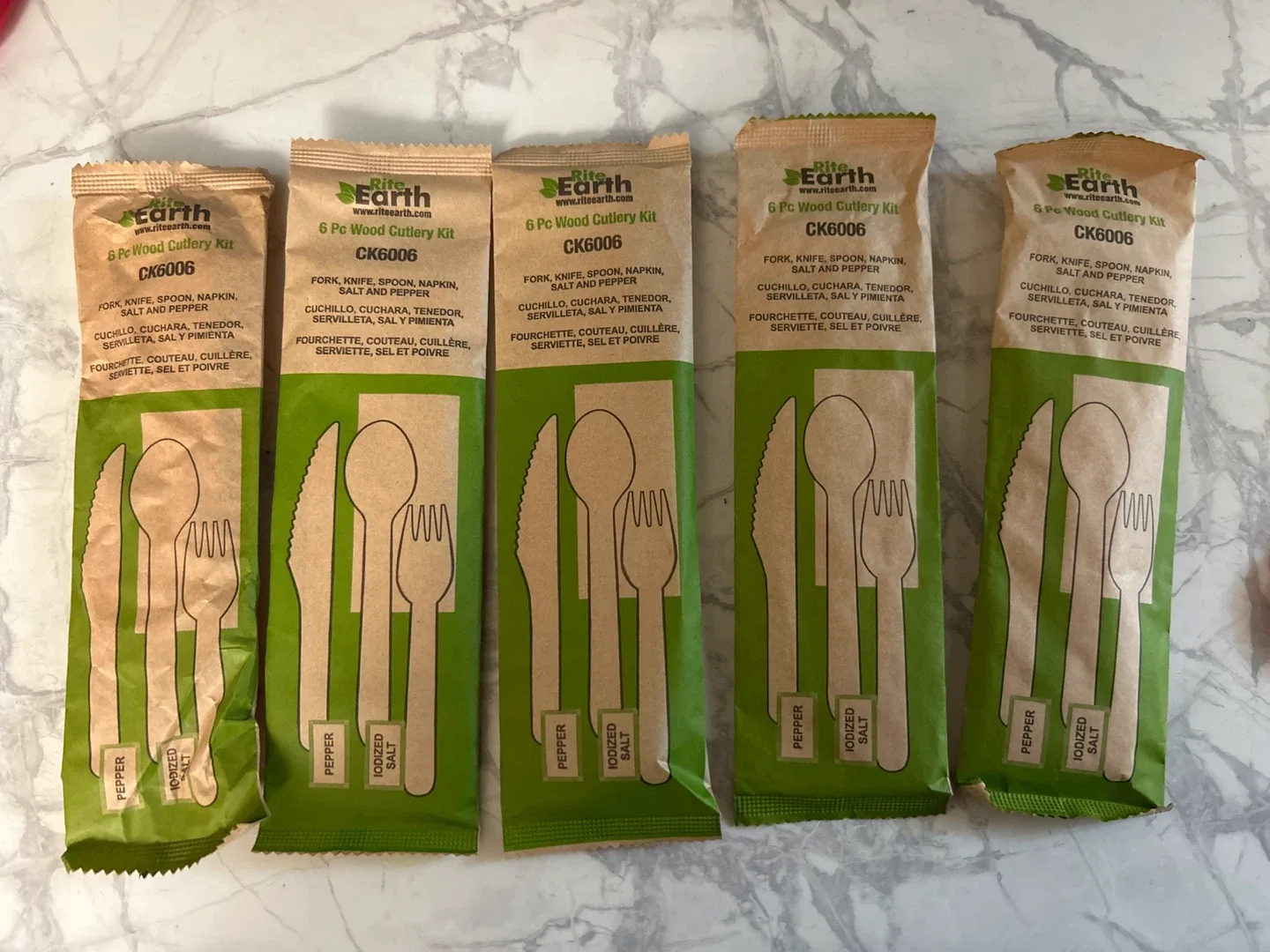 Rite Earth 6-Piece Wood Cutlery Kit