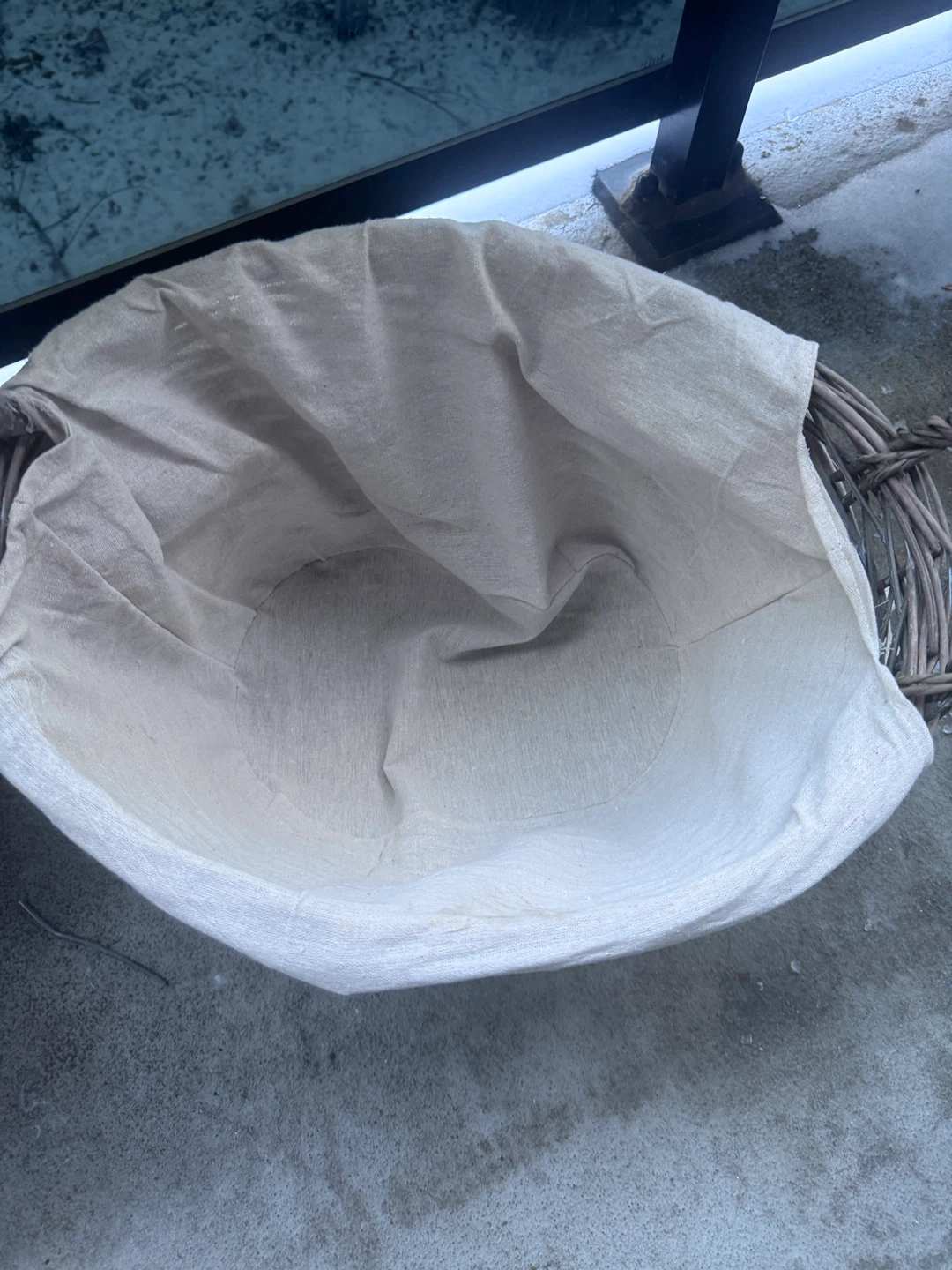 Wicker Basket with Cloth Liner