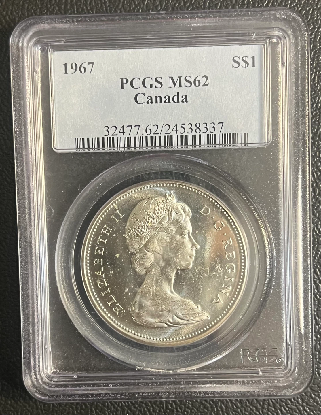 1967 PCGS MS62 Canada Dollar Coin - photo 2