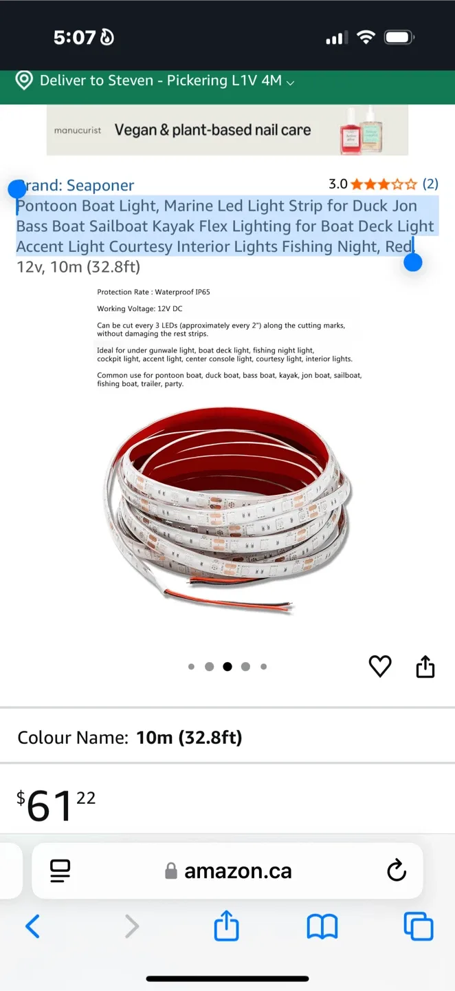 Seaponer LED Light Strip 10m