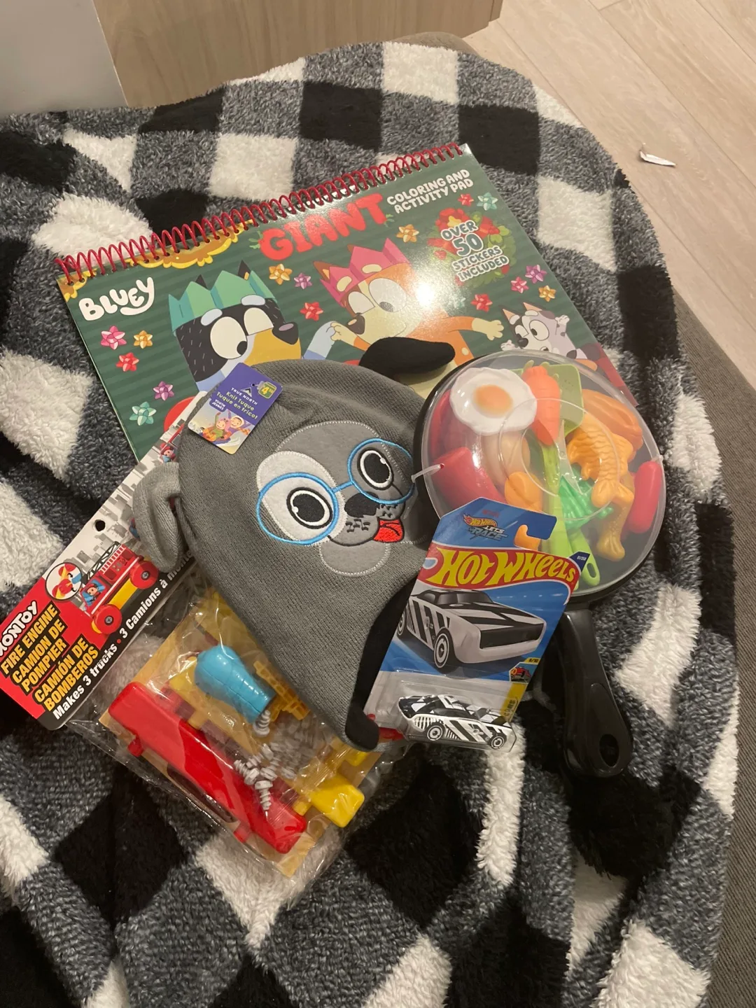 Kids' Bundle: Bluey, Hot Wheels, Montoy Firetruck