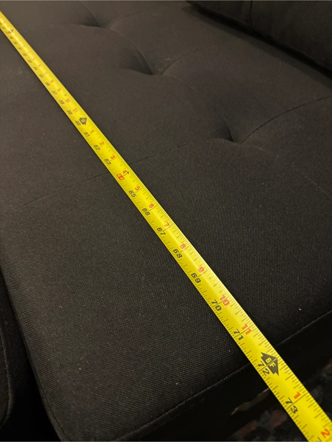 Black Sectional L Sofa with Pull-Out Bed- AS IS image indicator(6)