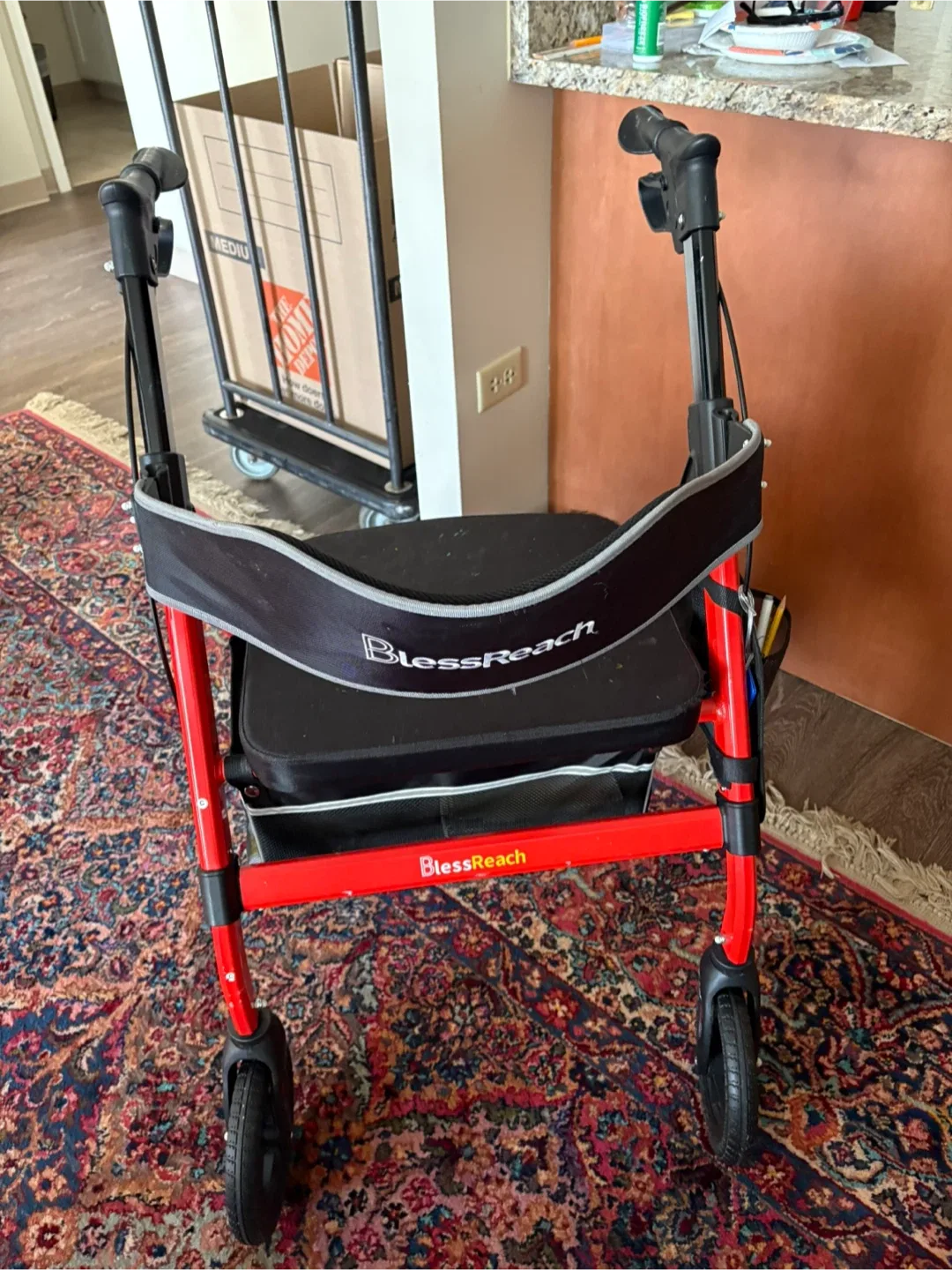 Sturdy Rollator Walker w/ 8” Wheels