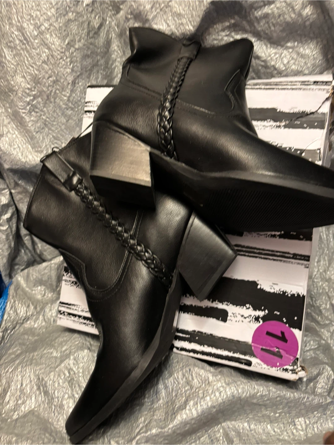 Dolce Vita Black Leather Boots - Size 11 - photo 2
