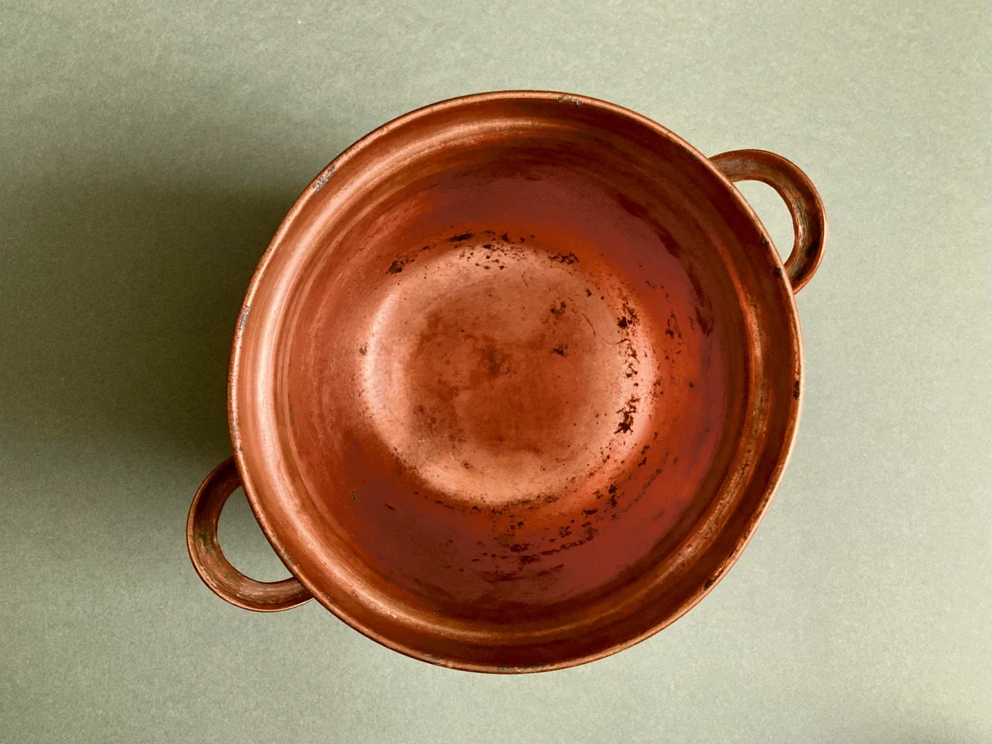 Vintage Etched Copper Pot with Handles image indicator(4)