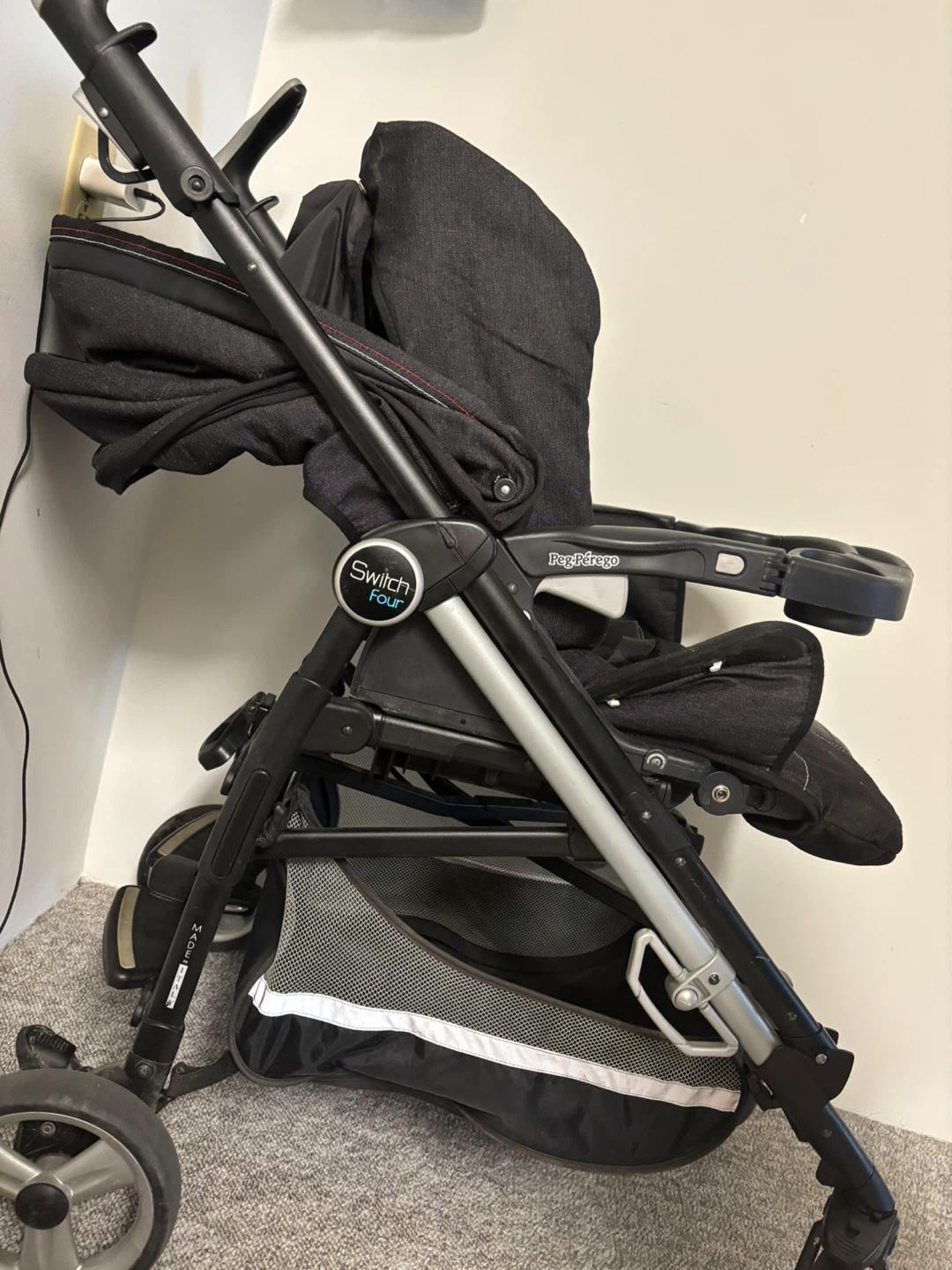 Peg Perego Switch Four Stroller - Black Denim - photo 2
