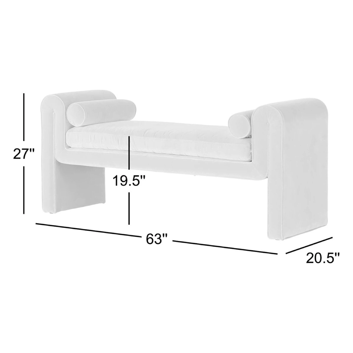 *Brand-New* Four Hands “Mitchell” Accent Bench — Camel - photo 2