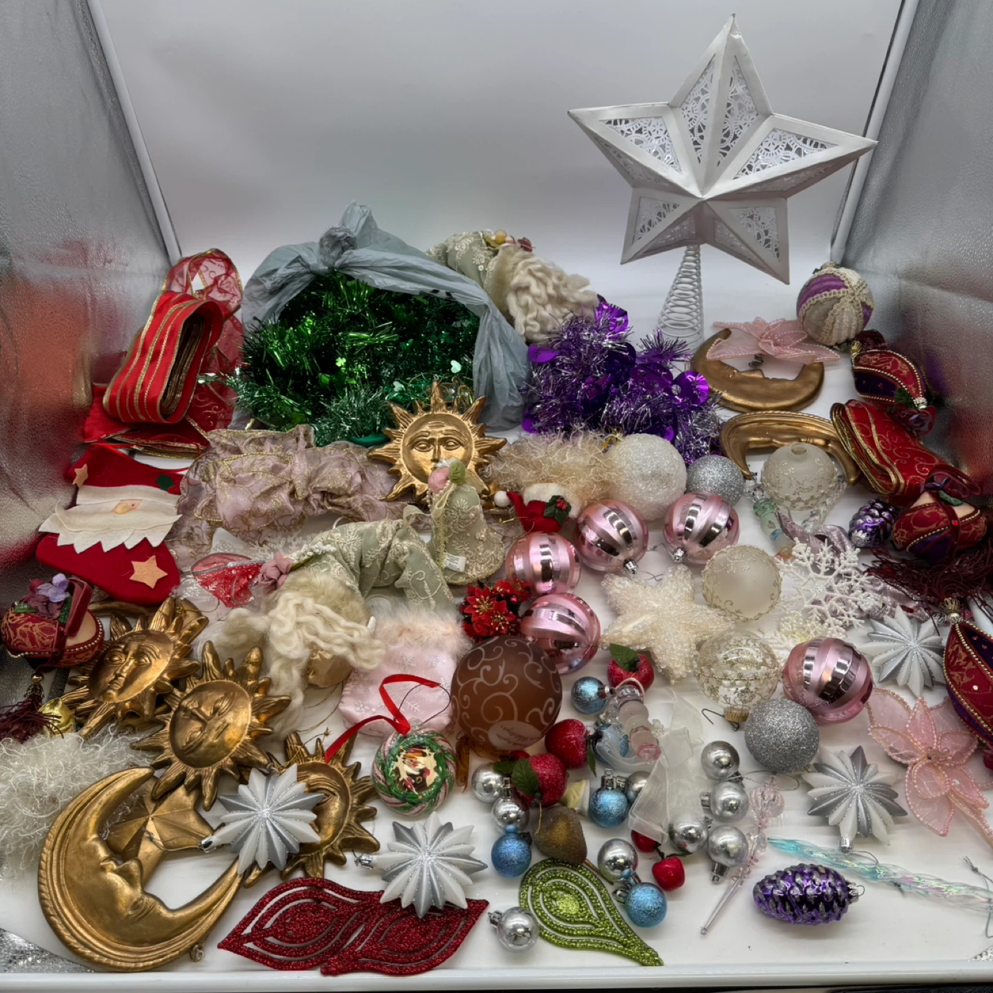 Large Lot of Christmas Decorations & Ornaments – Used  Mixed