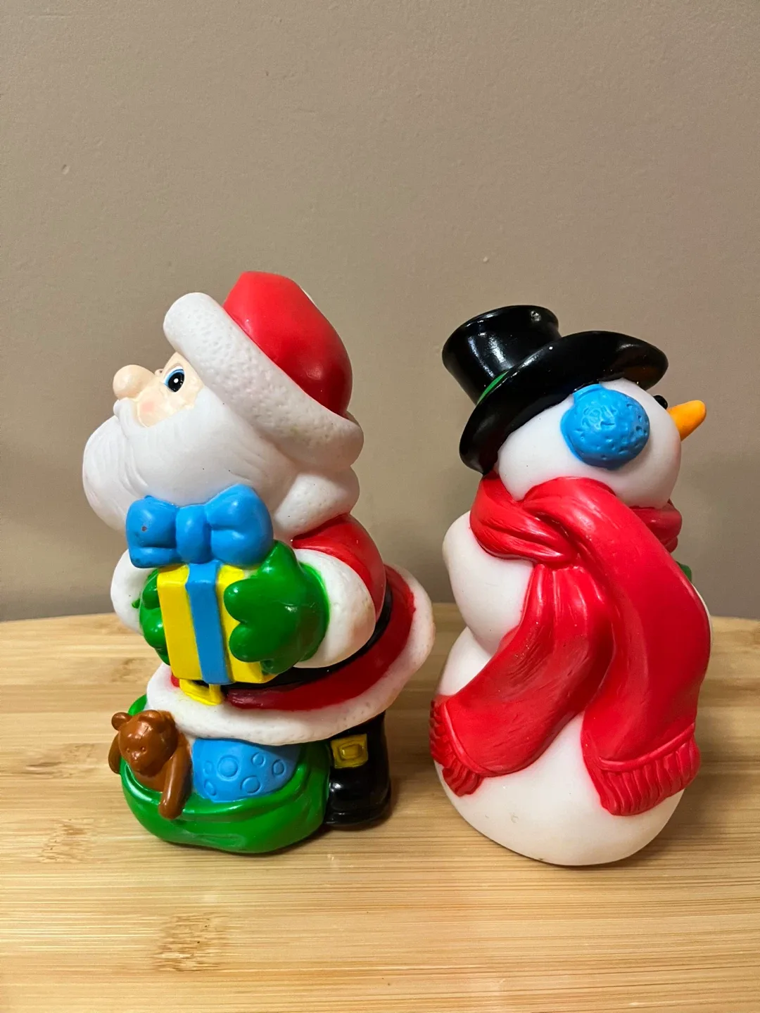 #cleanout- Vintage Santa & Snowman Squeeze Toys image indicator(2)