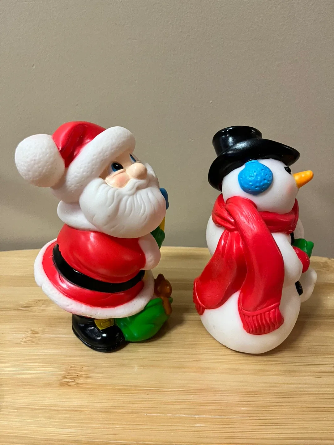 #cleanout- Vintage Santa & Snowman Squeeze Toys image indicator(3)