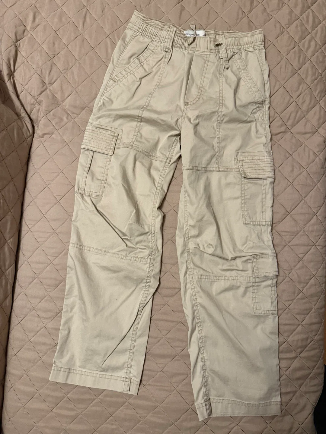 Boys' Abercrombie Beige Cargo Pants - Size 9/10
