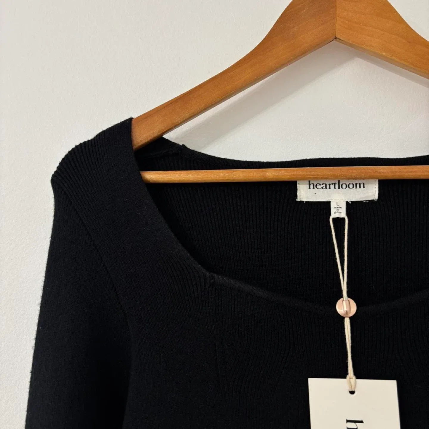 Heartloom Black Knit Top - Size L #cleanout image indicator(2)