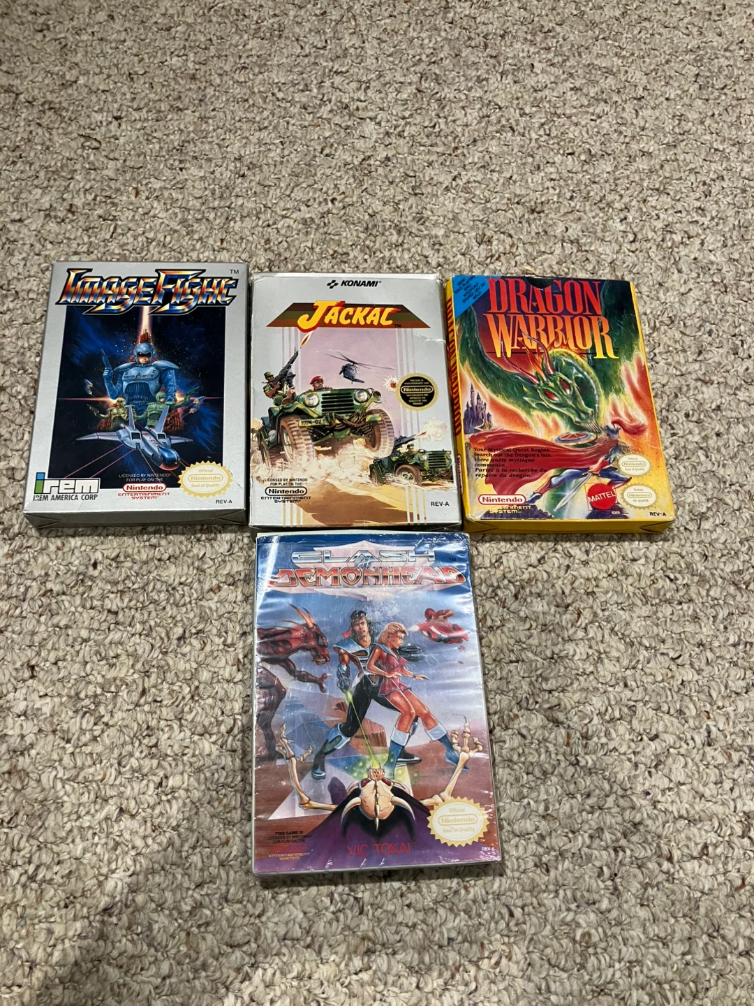 Nintendo Games: Image Fight, Jackal, Dragon Warrior, etc