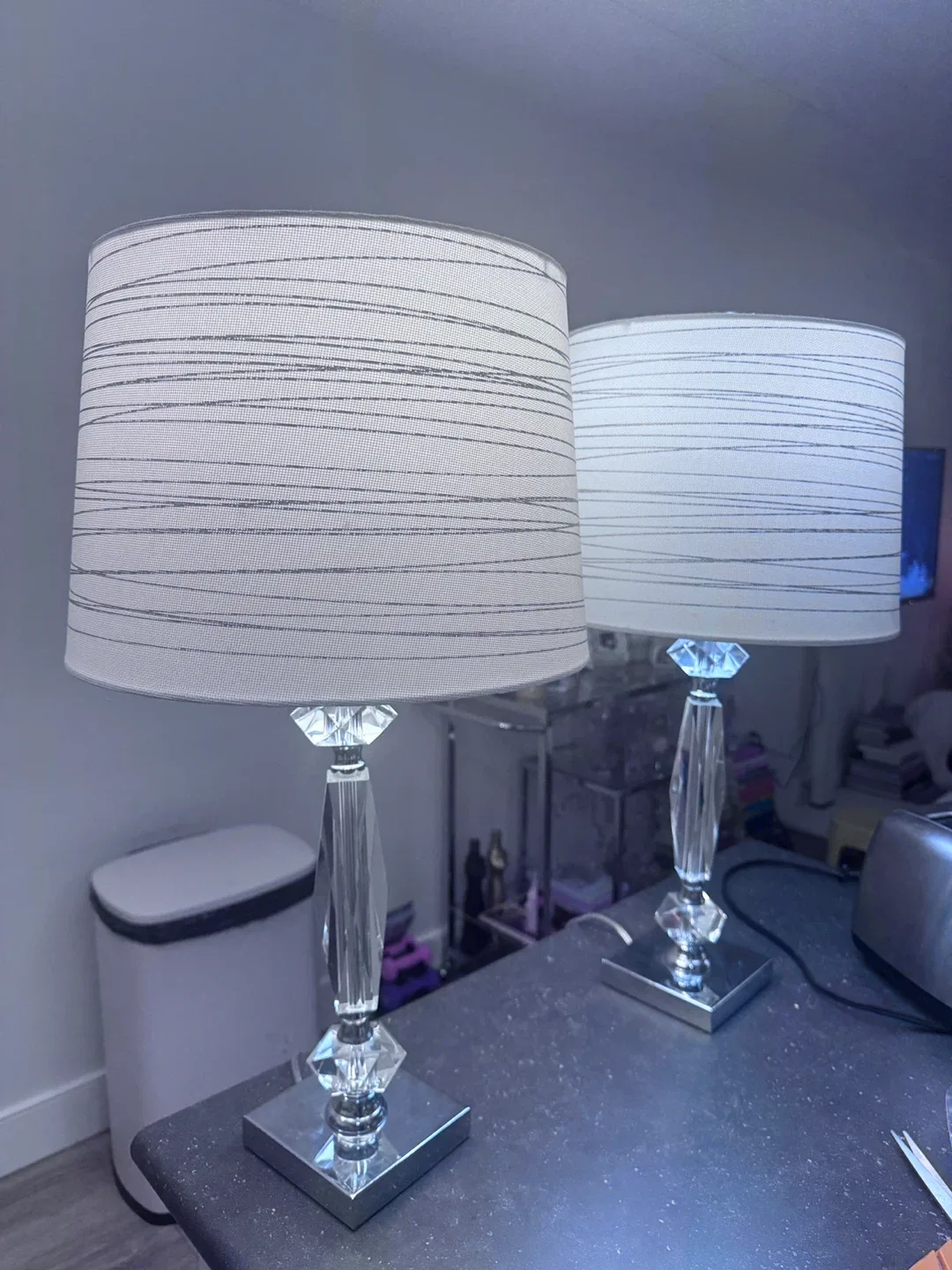 Crystal Table Lamps - Set of 2