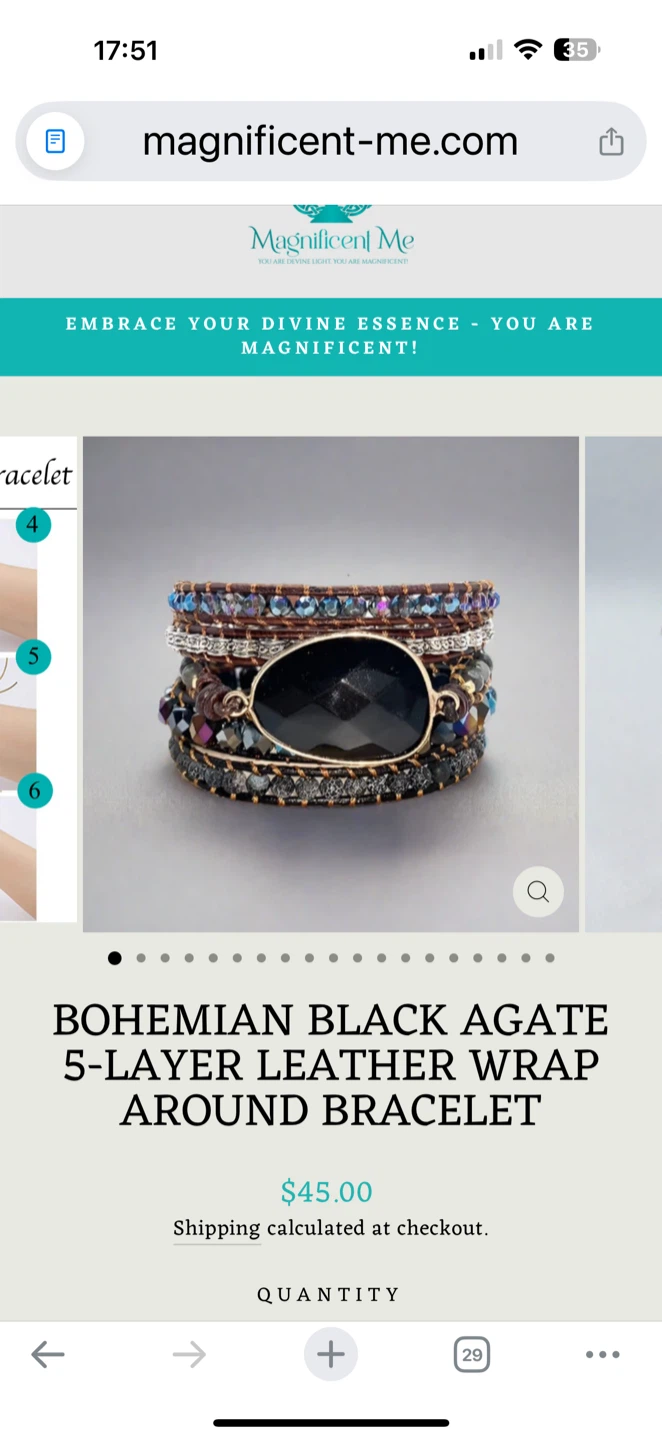 Magnificent Me Bohemian Black Agate Bracelet - photo 2