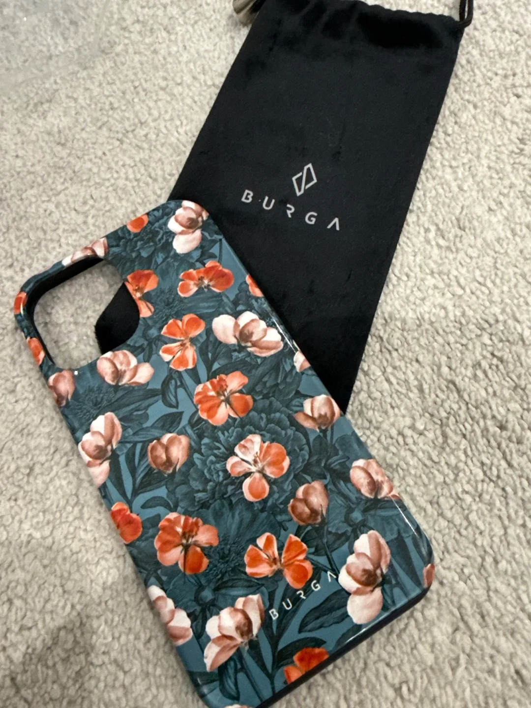 Burga Floral iPhone Case with Pouch image indicator(3)