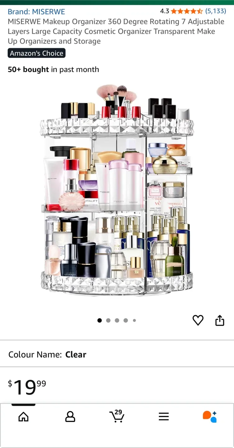 MISERWE Makeup Organizer - Damaged