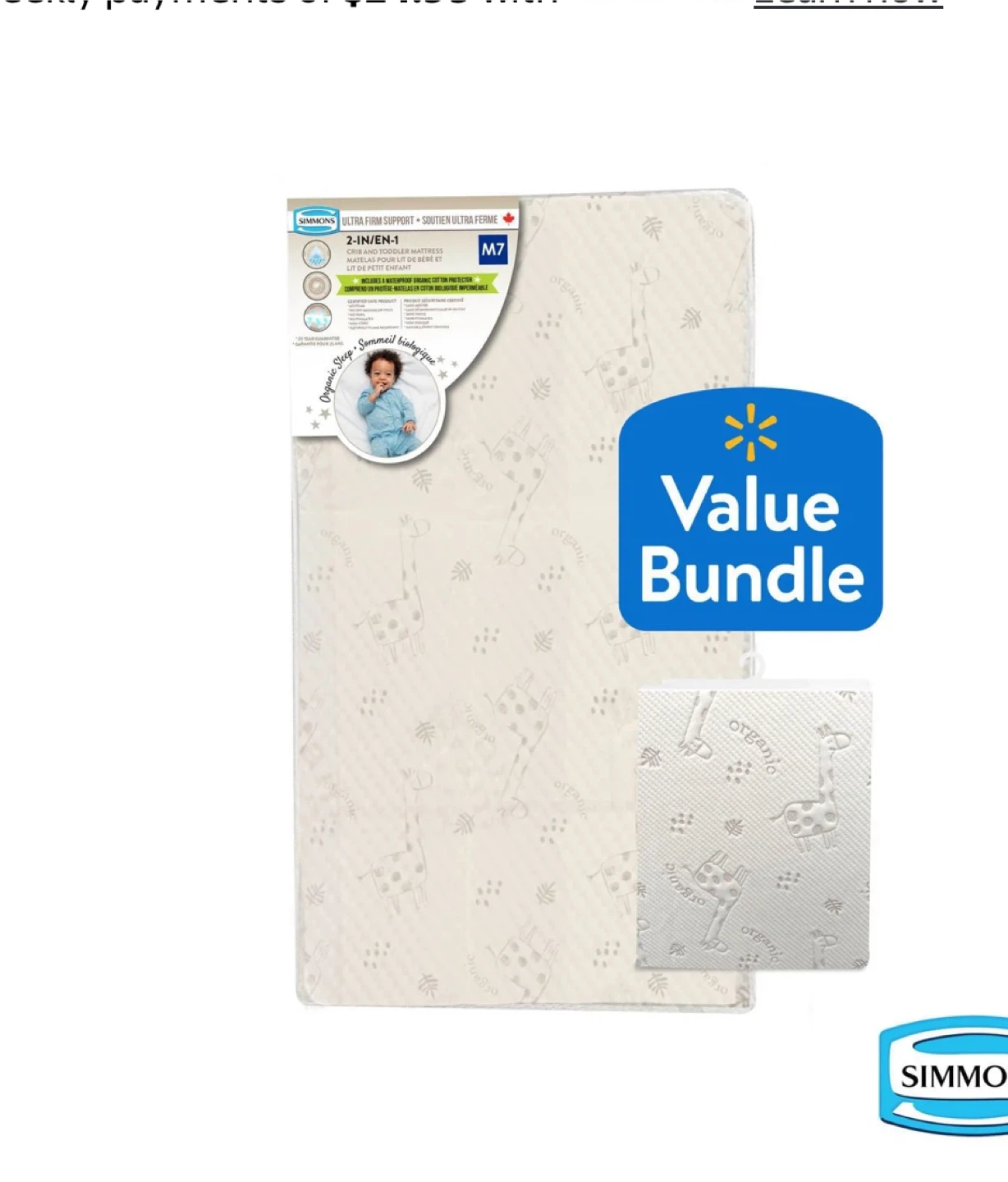 Simmons 2-in-1 Crib and Toddler Mattress