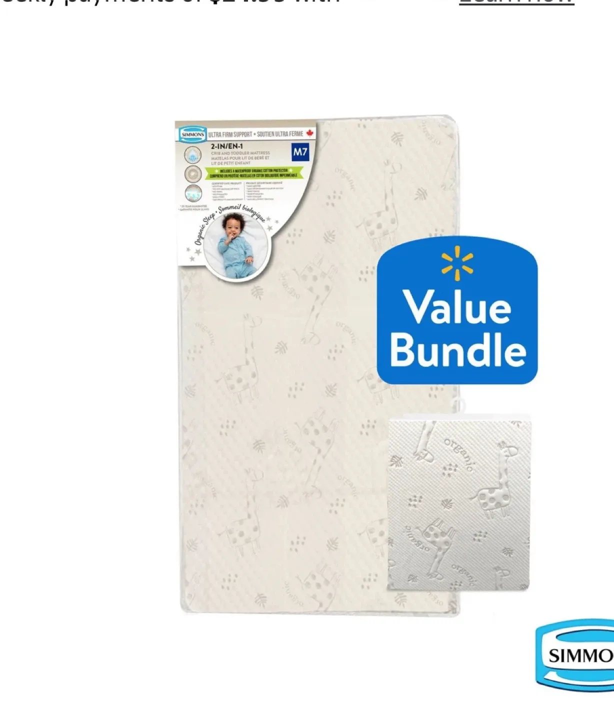 Simmons 2-in-1 Crib and Toddler Mattress