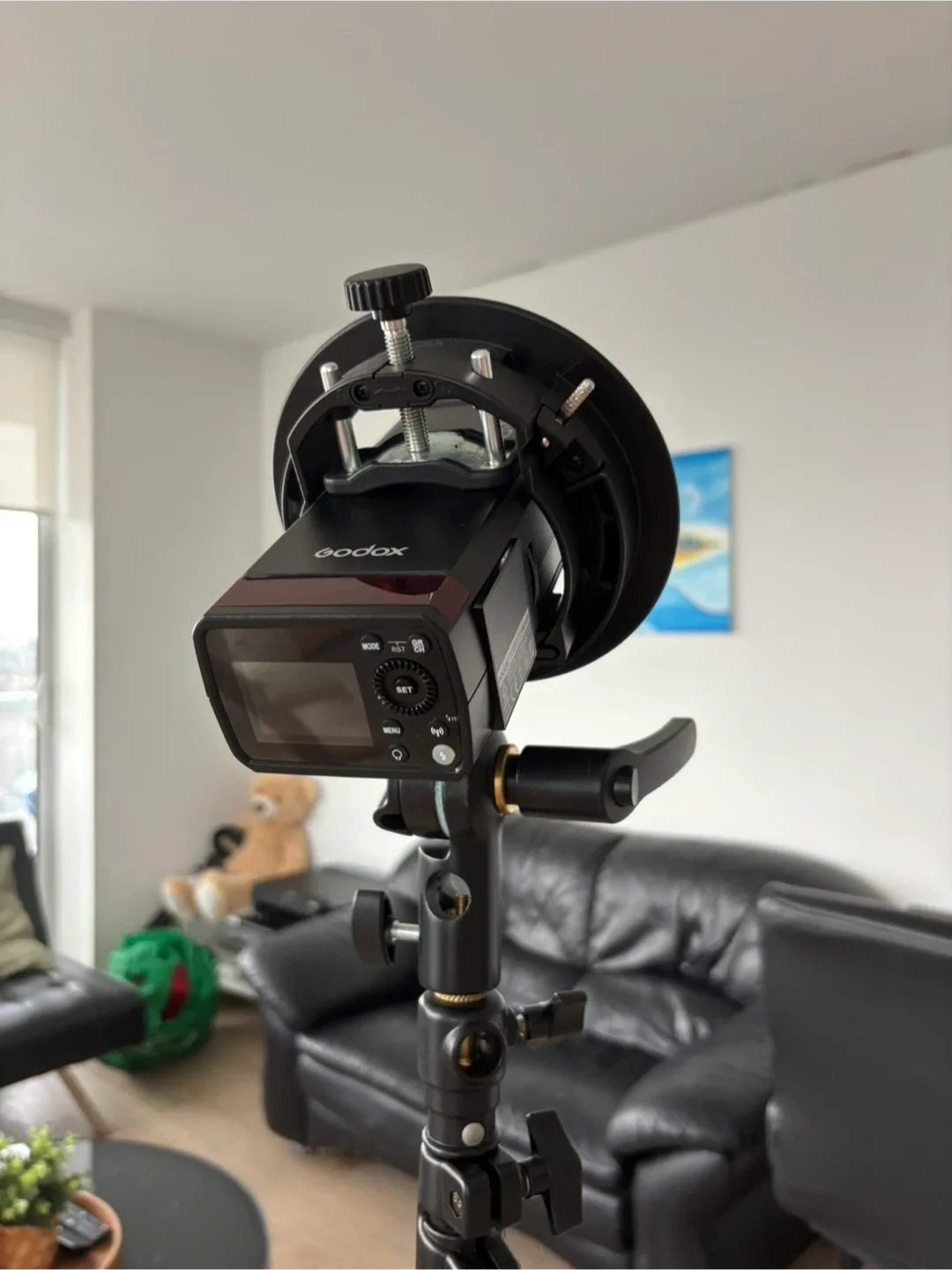 Godox AD200 Pro, 8ft Lignt Stand with S-Bracket image indicator(8)