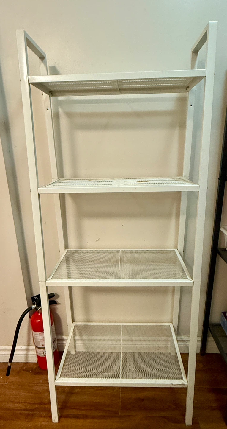 White Metal Ladder Shelf