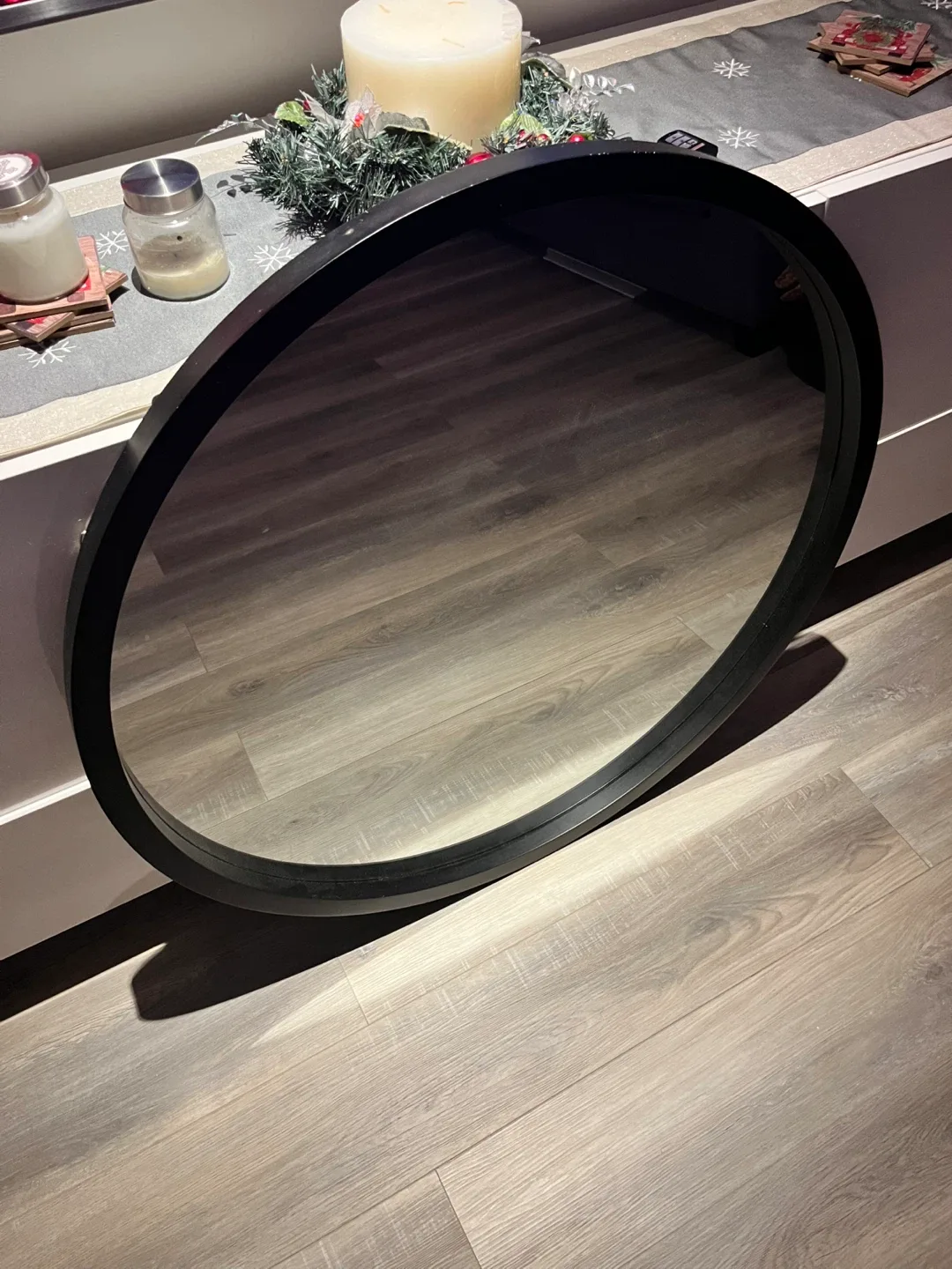 Round Black Framed Mirror image indicator(5)