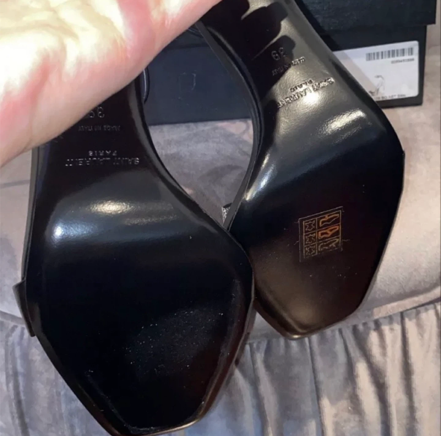 Saint Laurent Amber 105 Sandal, Size 9, Black - photo 3