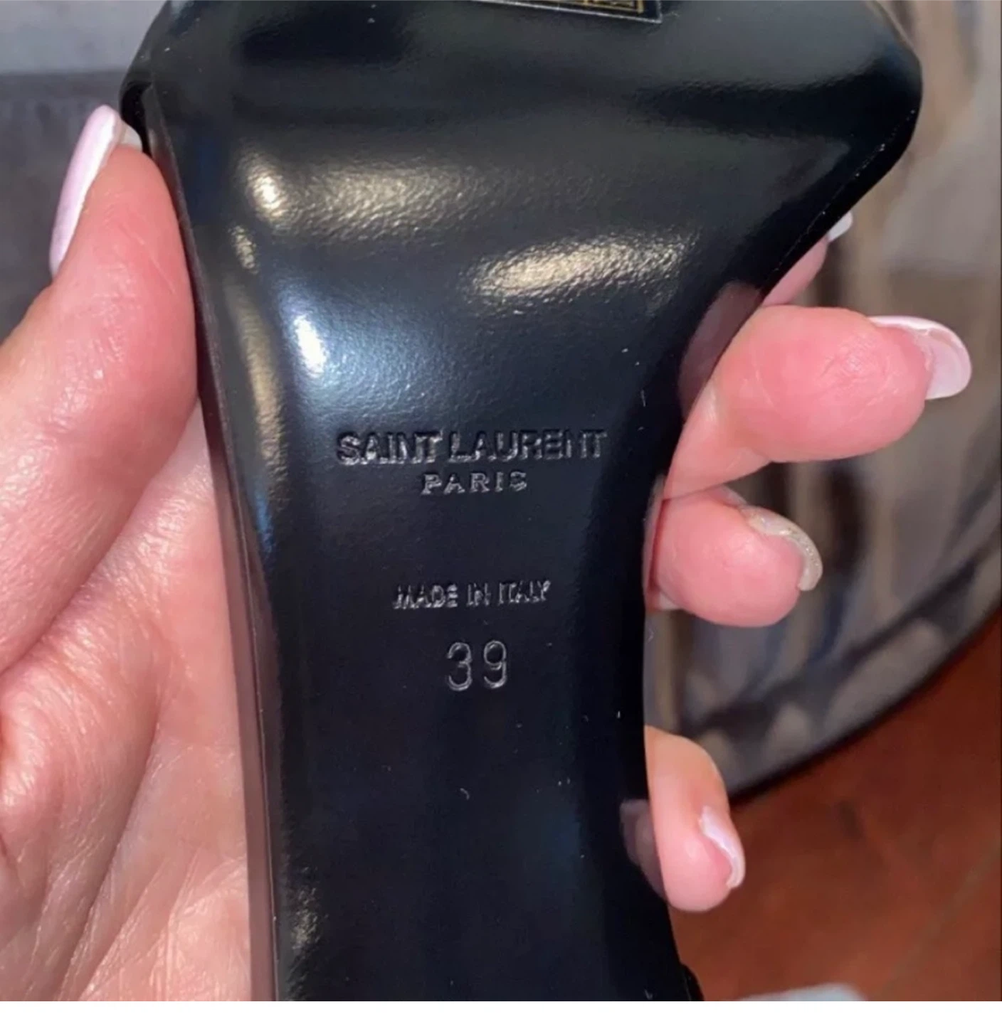 Saint Laurent Amber 105 Sandal, Size 9, Black - photo 2