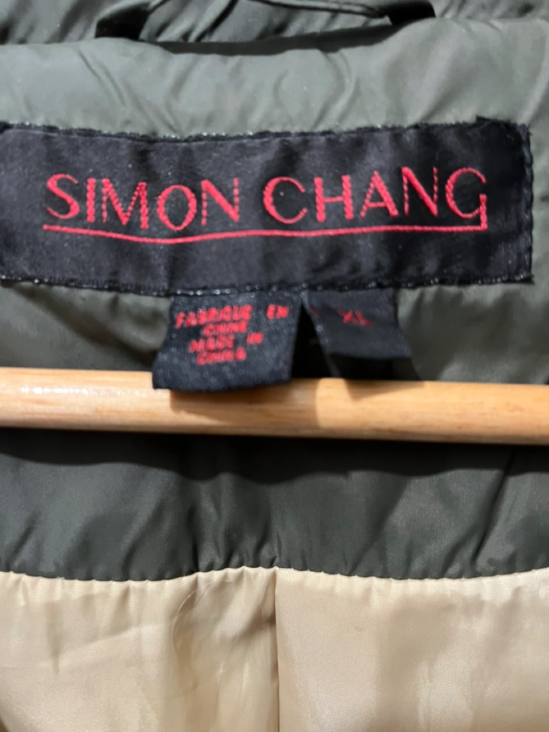 #cleanout Simon Chang XL Olive Puffer Jacket - photo 3