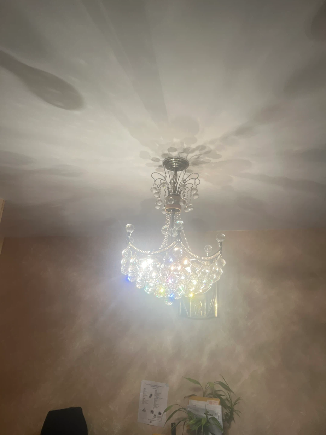 Chandelier with Crystal Beads